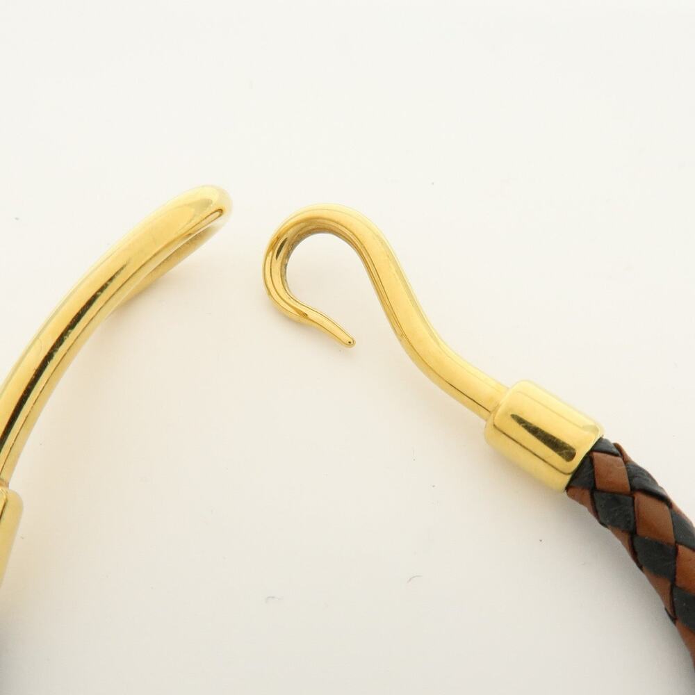 Hermes Jumbo Choker Leather Bracelet Brown